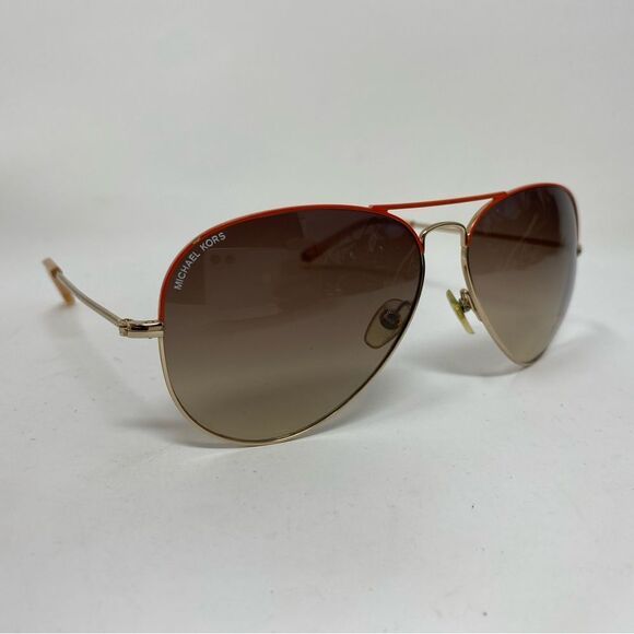 Michael Kors Red and Gold Aviator Sunglasses main image 8